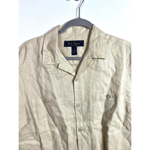 Nat‎ nast 100% linen button up shirt - Picture 2 of 8
